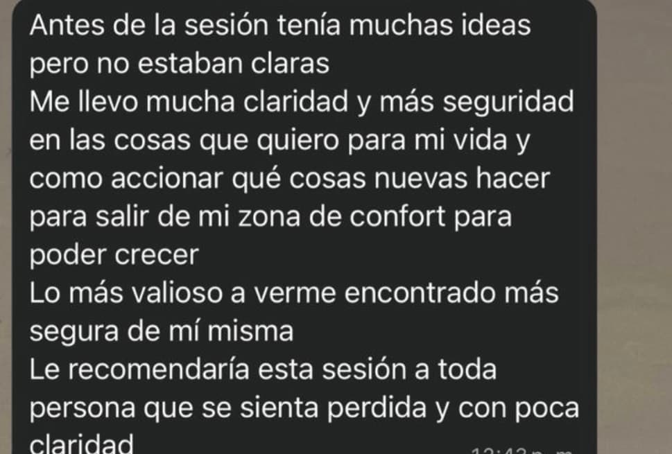 Testimonio WhatsApp - Agradecimiento de cliente