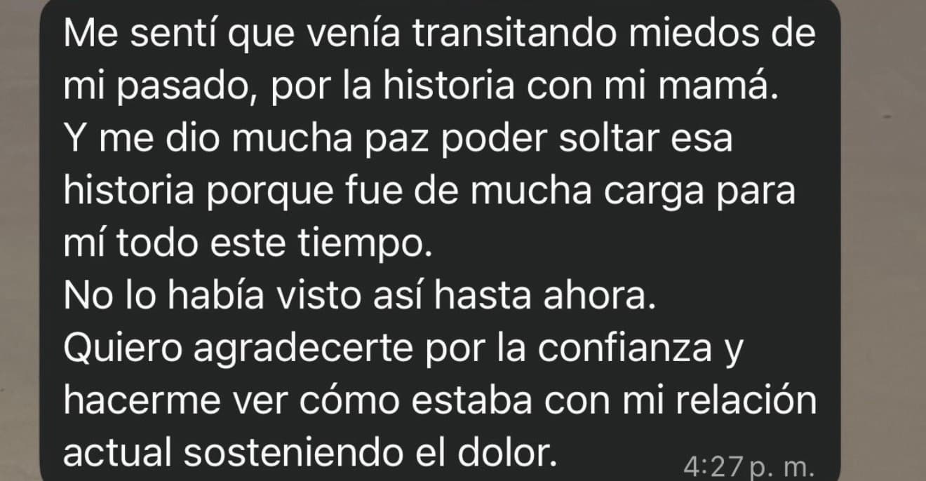 Testimonio WhatsApp - Transformación personal