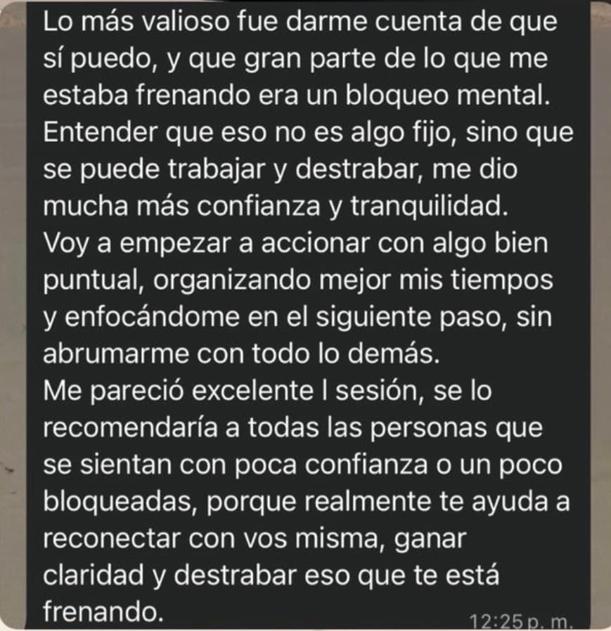 Testimonio WhatsApp - Transformación comprobada